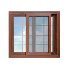 Cheap House Plastic Windows And Doors For Sale Wooden Color UPVC Sliding Window